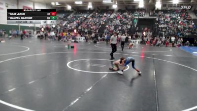 64 lbs Champ. Round 1 - Sam Leach, Sherman Challengers vs Hayzen Gardine, Independent