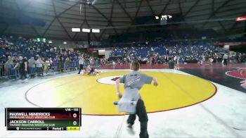 132 lbs Cons. Round 3 - Jackson Carroll, Thunder Mountain Wrestling Club vs Maxwell Hendricks, Snoqualmie Valley Wrestling Club