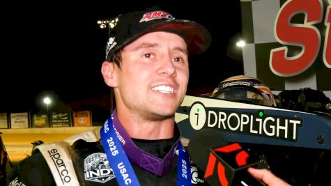 Logan Seavey Reacts After Taming The 'Burg During Indiana Sprint Week