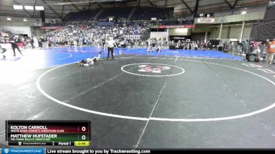 63 lbs Champ. Round 2 - Kolton Carroll, White River Hornets Wrestling Club vs Matthew Hufstader, Tri-Town Bullyz Wrestling