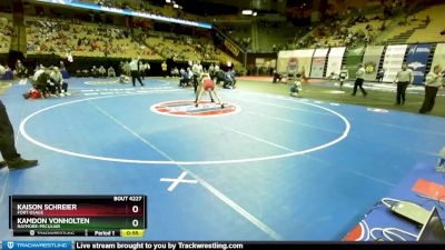 106 Class 4 lbs Cons. Round 2 - Kaison Schreier, Fort Osage vs Kamdon VonHolten, Raymore-Peculiar