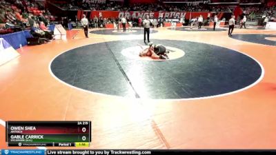 2A 215 lbs Cons. Round 1 - Owen Shea, Antioch vs Gable Carrick, Sycamore (H.S.)