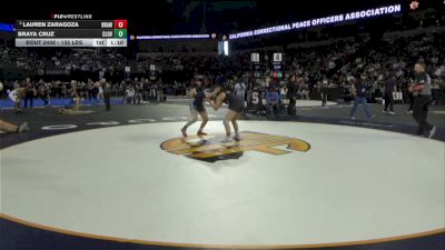 135 lbs Semifinal - Lauren Zaragoza, Brawley (SD) vs Braya Cruz, Clovis North (CS)