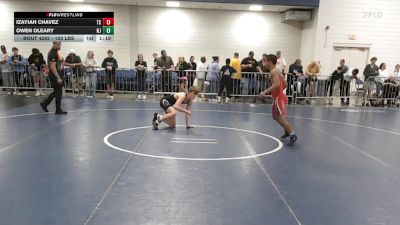 120 lbs Consi Of 16 #1 - Izayiah Chavez, TX vs Owen OLeary, NJ