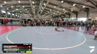 52 lbs Semifinal - Adam Rodriguez, Rise Wrestling vs Sebastian Castillo, Takedown Elite Wrestling