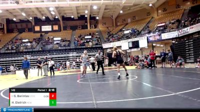 149 lbs Champ. Round 2 - Salvador Barintas, Cloud County Community College vs Hunter Dietrich, Newman