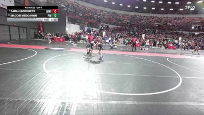 105 lbs Champ. Round 2 - Sarah Nordness, Lake Mills Mat Club vs Maddie Meddaugh, Pec-Argyle Youth Wrestling