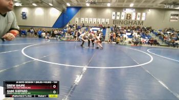 130 lbs Champ. Round 1 - Gabe Shepard, Green Canyon Wrestling vs Drew Shupe, Uintah Jr High Wrestling