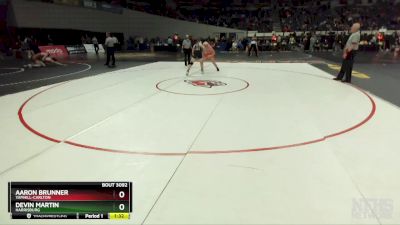 3A-160 lbs Quarterfinal - Aaron Brunner, Yamhill-Carlton vs Devin Martin, Harrisburg