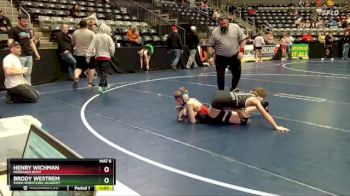 85 lbs Quarterfinal - Brody Westrem, Moen Wrestling Academy vs Henry Wichman, Nebraska Boyz