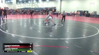 190 lbs Round 1 (10 Team) - Zander Pendley, Owen Valley vs Charlie Thompson, AAWA