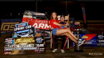Kevin Thomas Jr. Reacts After Walk-Off Indiana Sprint Week Title Win