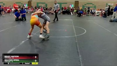 92 lbs Finals (2 Team) - Brayden Spera, Lions Den vs Brady Watson, Warhawks