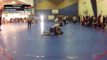 132 lbs Cons. Round 3 - Keon Rezadeh, Northwood vs John Azyx Artienda, Chino Hills