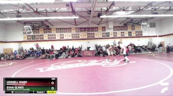 285 lbs Semifinal - Evan Glines, Sacramento City College vs Johnell Ward, Bakersfield College