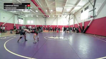 125 lbs Champ. Round 2 - Nathan Kaiser, Lemoore College vs Chrystian Owens, Arizona Christian