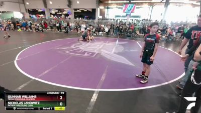 95 lbs Quarterfinal - Nicholas Janowitz, Patriot Wrestling Club vs Gunnar Williams, Texas Wrestling Academy