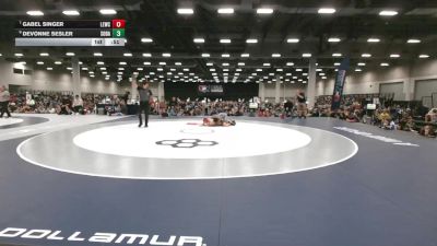 140 lbs Cons. Rd Of 16 - Gabel Singer, Lawrence Elite Wrestling Club vs DeVonne Sesler, South Dakota