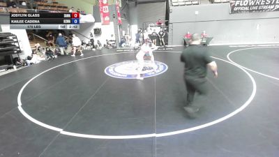 170 lbs Josylyn Glass, SAWA - Sacramento Area Wrestling Association vs Kailee Cadena, KCWA - Kern County Wrestling Association