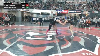 G - 120 lbs Champ. Round 1 - Bailey Billmayer, Chinook (Girls) vs Olivia Johnson, Simms (Girls)