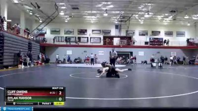 157 lbs Prelim - Dylan Mansor, Tiffin vs Cliff Owens, UNC-Pembroke
