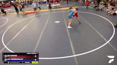 132 lbs Cons. Round 3 - Allen Krenik, MN vs Elijah Greenwaldt, MN