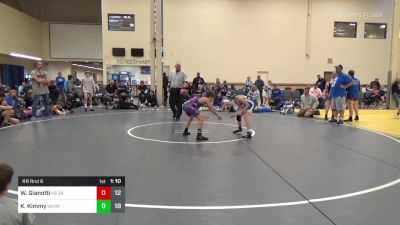 85 lbs Rr Rnd 6 - Wyatt Gianotti, Third Monkey K-8 vs Kael Kimmy, Ragin Raisins Niagara K-8