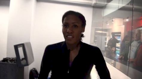 Ajee Wilson after season opening 800 at 2013 Armory Invite