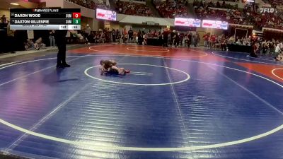 43 lbs Champ. Round 1 - Daxon Wood, Havre Wrestling Club vs Daxton Gillespie, Elkhorn Wrestling