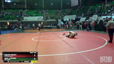 7A 132 lbs Quarterfinal - Colyn Finley, Vestavia Hills vs Nick Lozano, Bob Jones