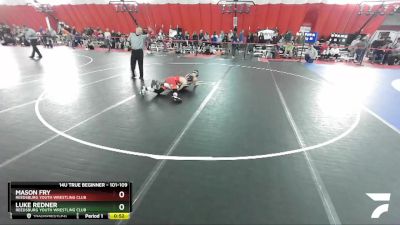 101-109 lbs Round 3 - Luke Redner, Reedsburg Youth Wrestling Club vs Mason Fry, Reedsburg Youth Wrestling Club