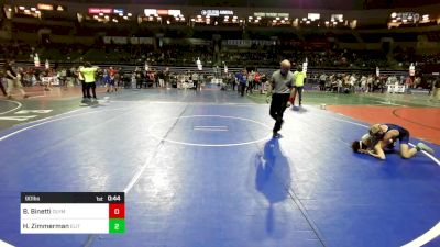 90 lbs Semifinal - Blake Binetti, Olympic vs Hugh Zimmerman, Elite NJ