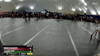 56 lbs Round 6 (10 Team) - Madilyn Bauman, Michigan Gold Pittbulls vs Tucker Hyer, Foundry WC