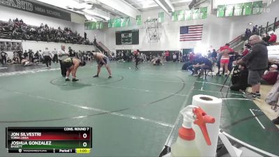 285 lbs Cons. Round 7 - Jon Silvestri, Yorba Linda vs Joshua Gonzalez, Bassett