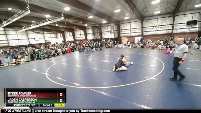 130 lbs Champ. Round 2 - Jaden Casperson, Shootbox Wrestling Club vs Ryker Fowler, Champions Wrestling Club