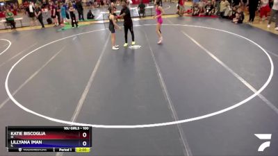 100 lbs Quarterfinal - Katie Biscoglia, IA vs Lillyana Iman, IL