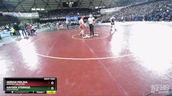 4A 113 lbs Cons. Round 1 - Adrian Molina, Newport (Bellevue) vs Hayden Sternod, South Kitsap