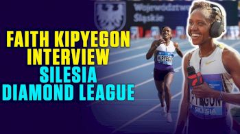 Faith Kipyegon Joins The Athlete's Lounge From Silesia Diamond League