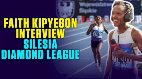 Faith Kipyegon Joins The Athlete's Lounge From Silesia Diamond League