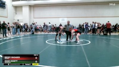 150 lbs Champ. Round 2 - Brody Rhoades, Uintah vs Rider Eggett, Viewmont