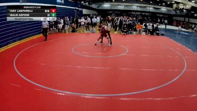 125 lbs Quarterfinal - Joey Lamparelli, Muhlenberg vs Malik Asfour, Delaware Valley