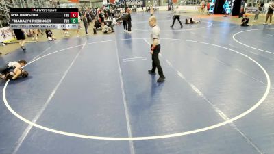 Junior Girls - 100 lbs Quarters - Madalyn Riedinger, Trailblazer Wrestling Club vs Mya Hairston, Thoroughbred Wrestling Academy