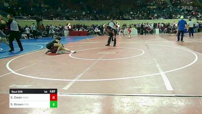 118 lbs Quarterfinal - Sayben Owen, Perry Girls Wrestling Club vs Sarai Brown, Piedmont