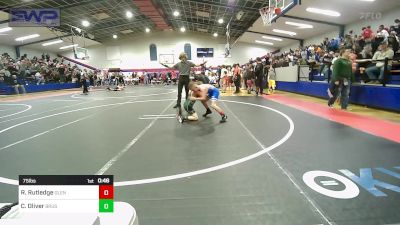 75 lbs Consolation - Rhett Rutledge, Glenpool Warriors vs Conner Oliver, Brushy Wrestling Club