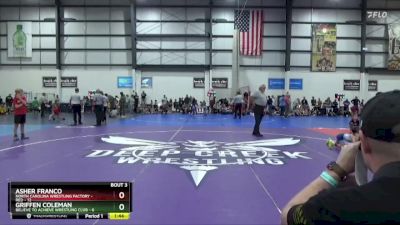 60 lbs Round 2 (4 Team) - Asher Franco, NORTH CAROLINA WRESTLING FACTORY - RED vs Griffen Coleman, BELIEVE TO ACHIEVE WRESTLING CLUB