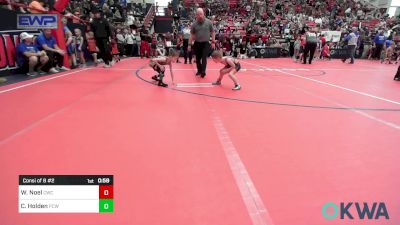 46 lbs Consi Of 8 #2 - Wyatt Noel, Cowboy Wrestling Club vs Camden Holden, Ponca City Wildcat Wrestling