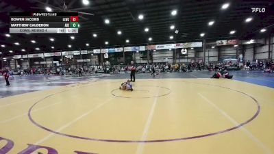 55 lbs Cons. Round 4 - Matthew Calderon, Aberdeen vs Bowen Jacobs, Lander Legacy Wrestling Club