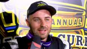 Justin Sanders Reacts After Winning Friday's Kubota High Limit Gold Cup Prelim