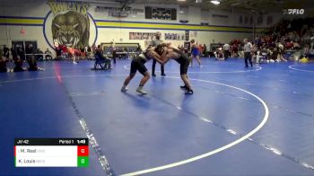 JV-42 lbs Round 3 - Michael Reel, Union, LaPorte City vs Keason Louis, Benton Community