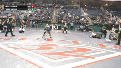 8A - 100 lbs Cons. Round 1 - ChaYah Byrd, Mallard Creek High School vs Jada Bolton, Broughton